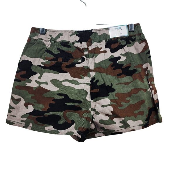 Camo Print Womens Shorts By Tinseltow Size M Elastic Waist  Pockets - Picture 2 of 10
